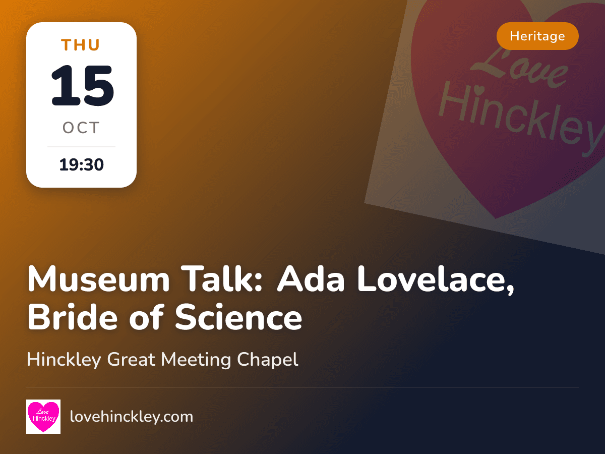 Museum Talk: Ada Lovelace, Bride of Science